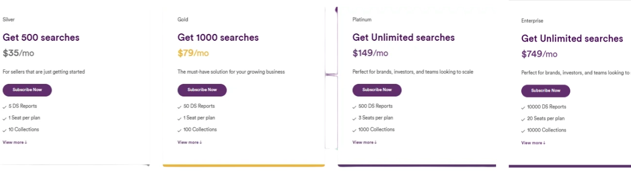 MerchantWords Pricing Plans