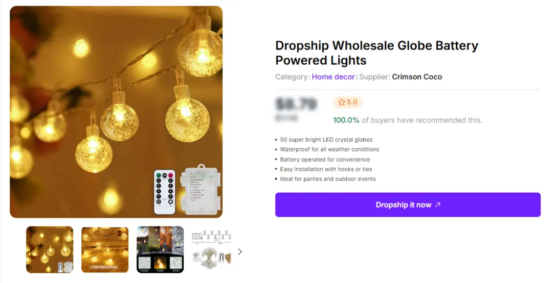 Novelty Lights- Spocket dropshipping