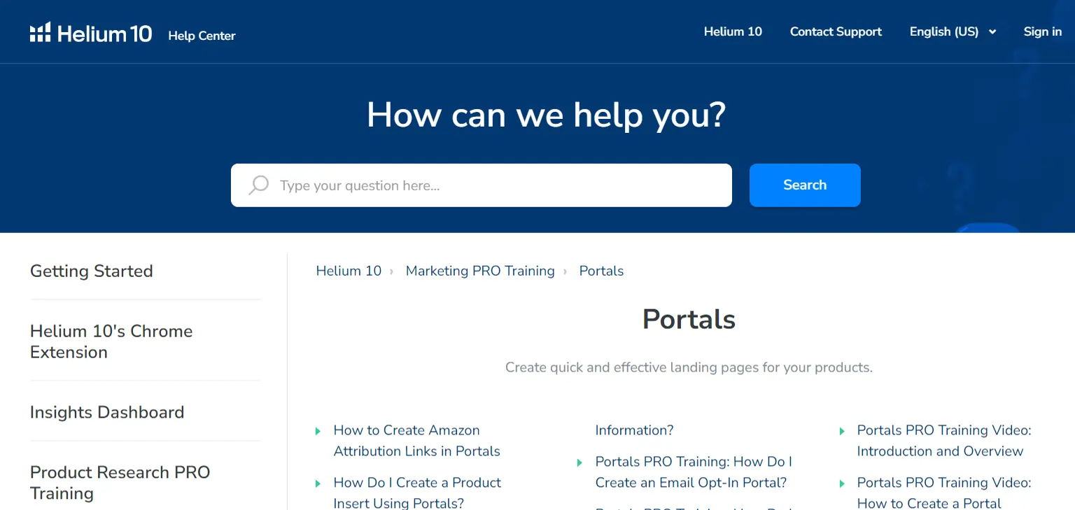 Portals by Helium 10