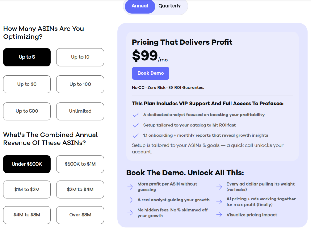 Profasee Pricing Plans