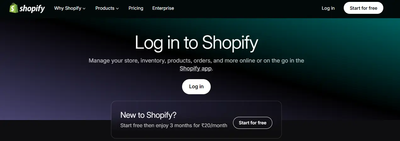 Shopify Login