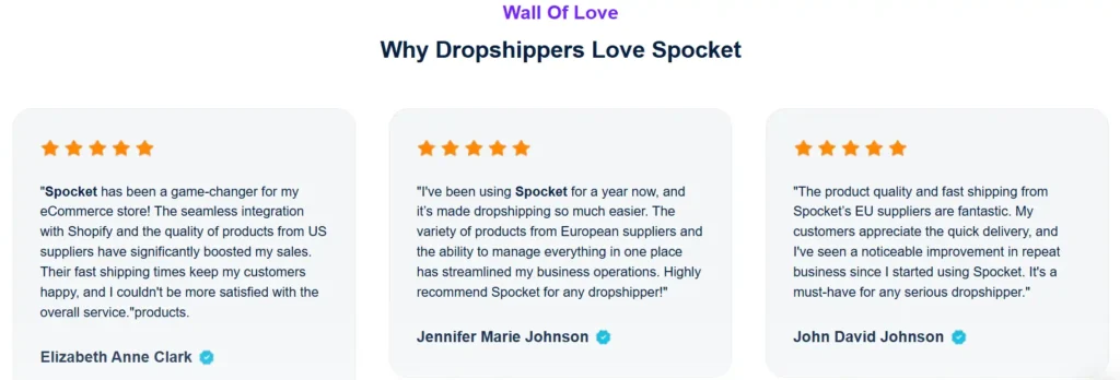Spocket Success stories