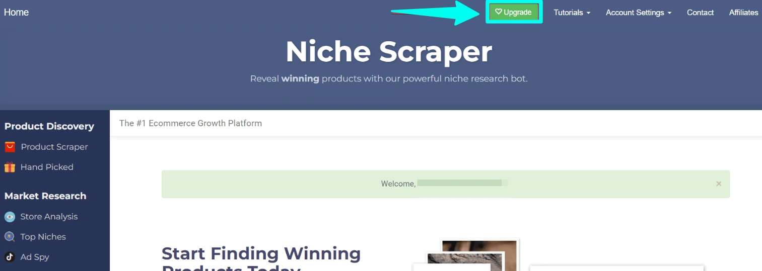 Upgrade to Niche Scraper Paid Plan