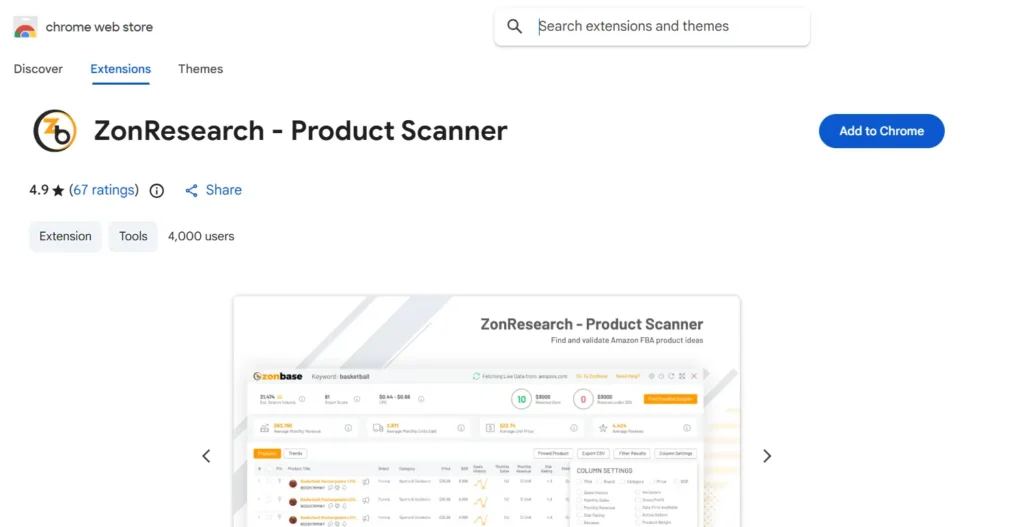 Zonbase Chrome Extension